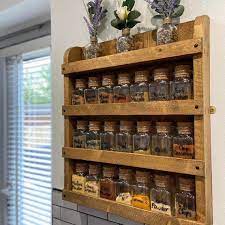 Rustic Spice Rack Wooden Spice Rack