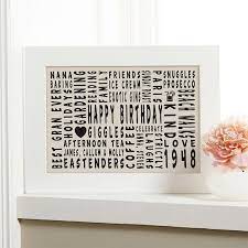70th Birthday Personalized Word Art
