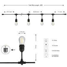 String Light Rustic Industrial Led S14