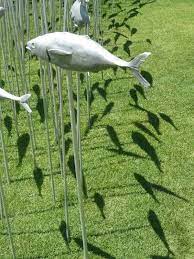 Fish Sculpture Metal Garden Art