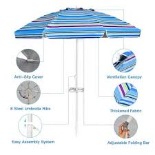 Steel Portable Outdoor Beach Umbrella