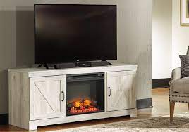 Bellaby White Tv Stand W Fireplace