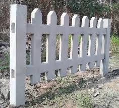 White Precast Concrete Fence For