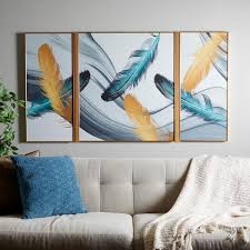 Bird Feathers Framed Wall Art
