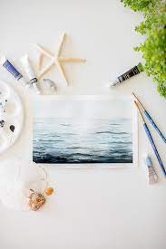 Paint Ocean Water With Watercolor