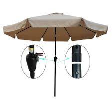 Outdoor 10 Ft Market Patio Umbrella In