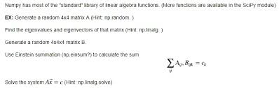 Linear Algebra Functions
