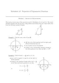 Properties Of Trigonometric Functions
