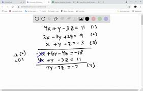 Solve The System Of Linear Equation