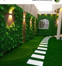 Polyester Artificial Green Wall Tiles