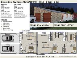 House Plan Narrow Lot Duplex