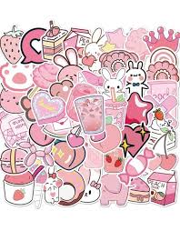 Pink Retro Cute Die Cut Stickers I