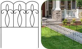 Sorbus Decorative Metal Garden Fence 5 Panels