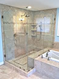 Frameless Shower Glass With Benches