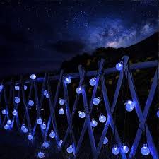 Blue Solar String Lights Outdoor Led