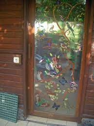 Painted Glass Door