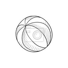 Beach Ball Sketch Icon Wall Stickers