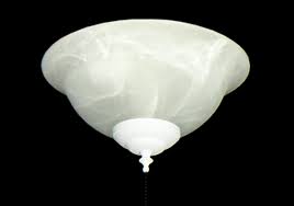 Ceiling Fan Glass Bowl Light In White