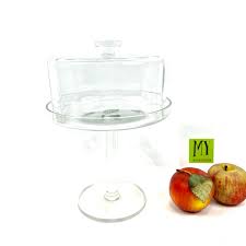 Clear Dome Glass Covered Cake Stand