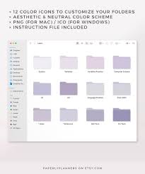 Fall Lavender Desktop Folder Icons Mac
