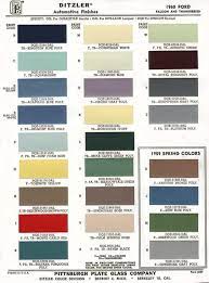 Color Palette From Ford 1960 Color