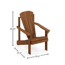 Furinno Fg18921 Tioman Small Hardwood Adirondack Patio Chair Teak Oil