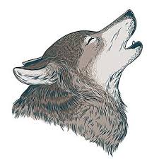 Howling Wolf Vector Art Png Images