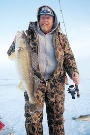 Ice Fishing For Walleye In Fisherman