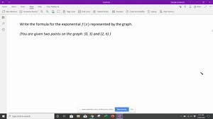 Exponential Function Whose Graph