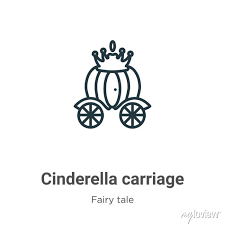Cinderella Carriage Outline Vector Icon