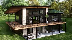 Plan 43957 Modern Hillside House Plan