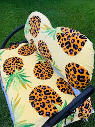 Cheetah Pineapplesgolf Cart Seat Cover