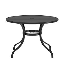 Steel Round Outdoor Patio Dining Table