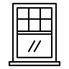 House Window Icon With Glass 29095676
