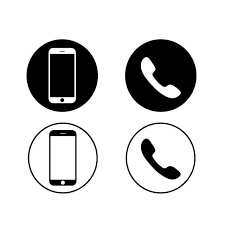 Black Mobile Phone And Phone Icons