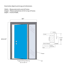 Mmi Door 53 In X 81 75 In Clear Glass Full Lite Right Hand Classic Primed Fiberglass Smooth Prehung Front Door W One Sidelite