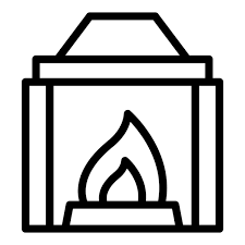 Gas Furnace Icon Outline Vector Burning
