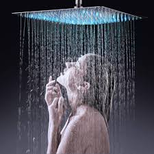 16 Inch Led Rainfall Shower Head Square