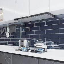 Giorbello Midnight Blue 4 In X 12 In X 8mm Glass Subway Tile 5 Sq Ft Case