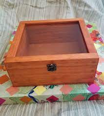 7 X 6 X 3 Wooden Shadow Box Hinged