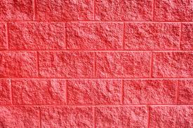 Painted Red Cinder Block Wall Texture