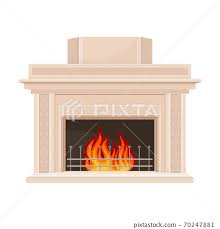 Stone Fireplace Or Hearth With