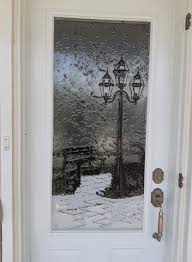 Ugly Etched Glass Entry Door