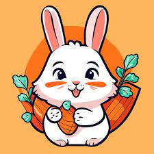 Artistic Rabbit With A Carrot Garden