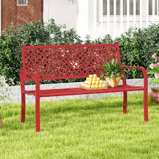 2 Person Metal Garden Bench With
