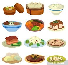 Wall Mural Cartoon Chinese Food Icon