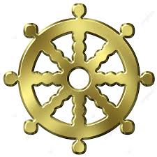 3d Godlen Buddhism Symbol Wheel Of Life