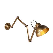 Industrial Wall Lamp Brass Adjustable