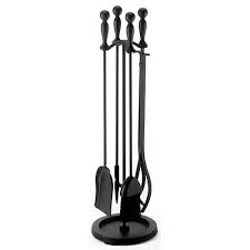 Black Fireplace Tools With Cast Iron