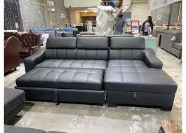 3 Seater Premium Leather Sofa Bed With